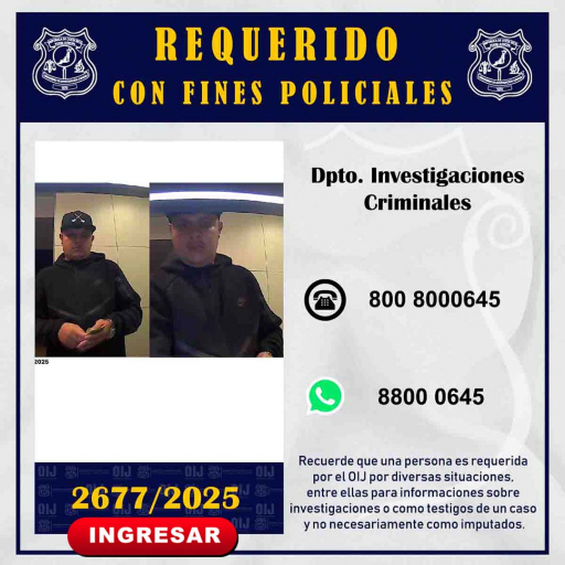 Requerido OIJ San José: 2677-2025