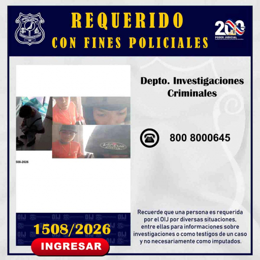 Requeridos OIJ San José: 1508-2026