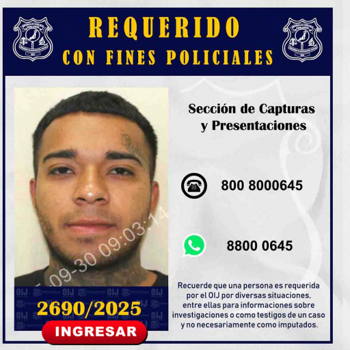 Requerido OIJ San José: 2690-2025