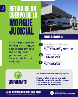 RETIRO DE UN CUERPO DE LA MORGUE JUDICIAL