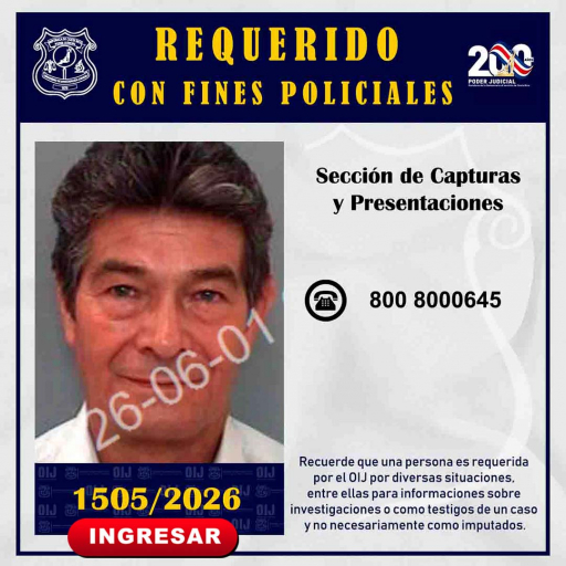 Requerido OIJ San José: 1505-2026
