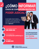 ¿Cómo informar casos de corrupción dentro del Poder Judicial?