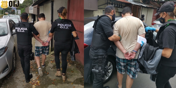 OIJ Delegación Regional de Puntarenas: Cinco masculinos fueron detenidos como sospechosos de Homicidio