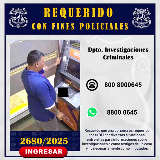 Requerido OIJ San José: 2680-2025