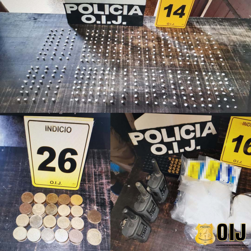 OIJ Siquirres detiene a mujer y hombre sospechosos de vender droga en San Rafael
